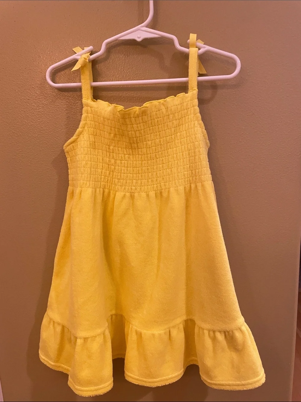 EUC Gymboree Yellow Smocked Ruffle Sundress